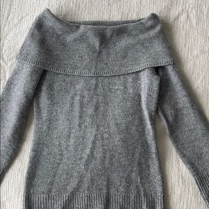 Theory | Grey Off the shoulder sweater